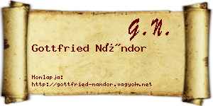 Gottfried Nándor névjegykártya
